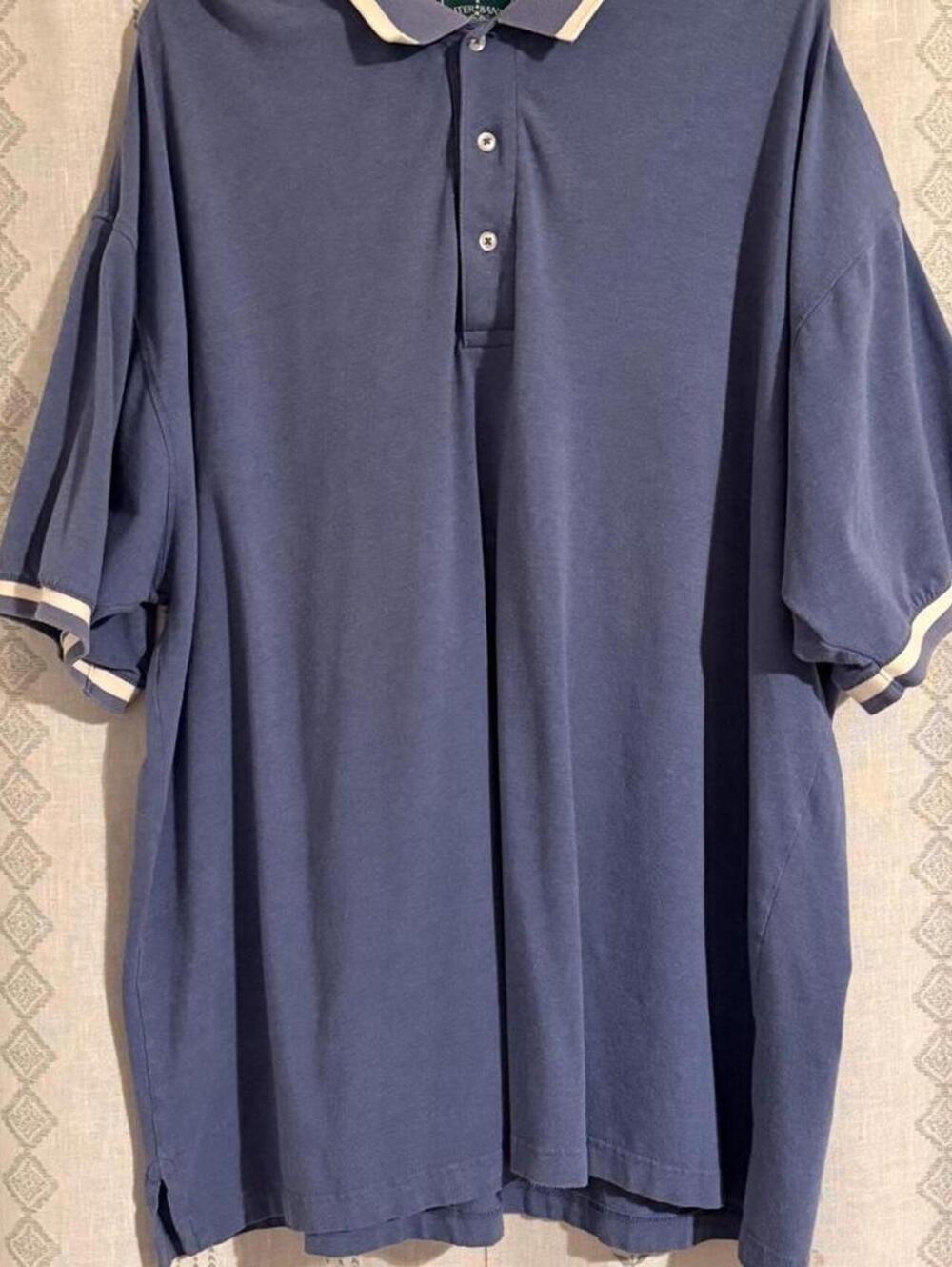 Outer Banks Bamboo Blend Steel Blue Preppy Golfcore Polo Shirt Gorpcore -2XL